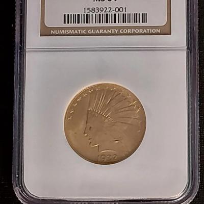 1932 $10 Indian Gold Coin MS64