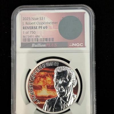2025 Niue Robert Oppenheimer .999 Silver 