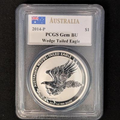 2014 P Australian Wedge Jailed Eagle 102 Silver PCGS
