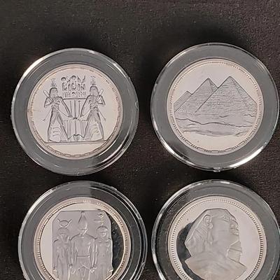 4 Egypt 5 Pound Coin .999 Silver 