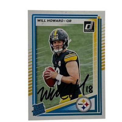 Lot 006   
Will Howard Steelers Panini #309 Football Card