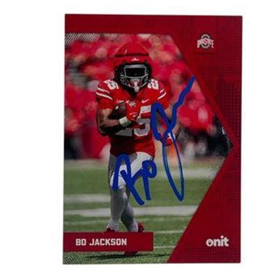 Lot 003 
Bo Jackson, Ohio State On it #7 Signed Football Card