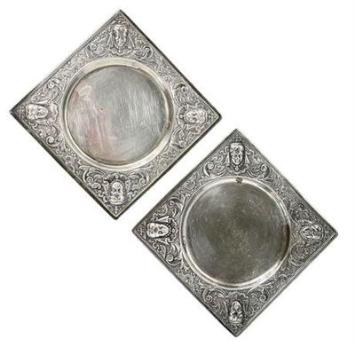 Sale Photo Thumbnail #14: Lot 015  
Art Nouveau Silverplate Coasters