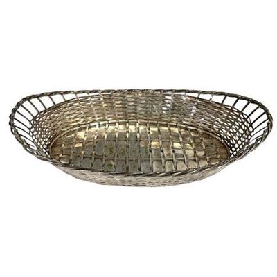Sale Photo Thumbnail #8: Lot 008  
French Woven Silver Plate Bread Basket