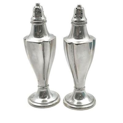 Sale Photo Thumbnail #6: Lot 006 
Sterling Silver Salt & Pepper Shakers Mexico