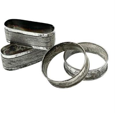 Sale Photo Thumbnail #21: Sterling Napkin Rings Vintage, Four (4)