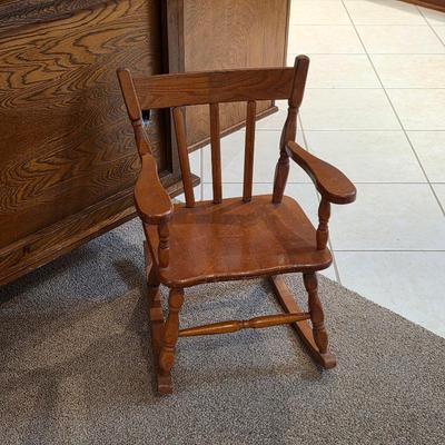 Sale Photo Thumbnail #128: Vintage children's rocking chair