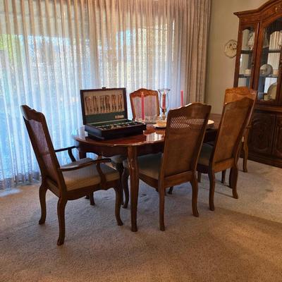 Sale Photo Thumbnail #36: Gorgeous solid wood vintage dining table set