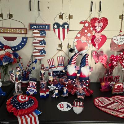 Sale Photo Thumbnail #13: Patriotic, 4th of July, and Valentine's Day decorations