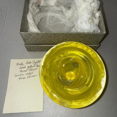 HKF107 Kosta Boda Yellow Contrast Bowl by Anna Ehrner