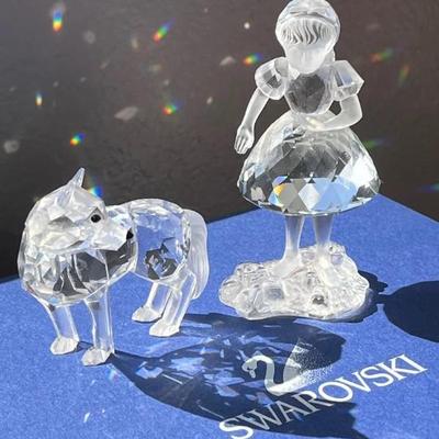 HKF346- Swarovski Crystal Collectibles “Red Riding Hood & Wolf” 