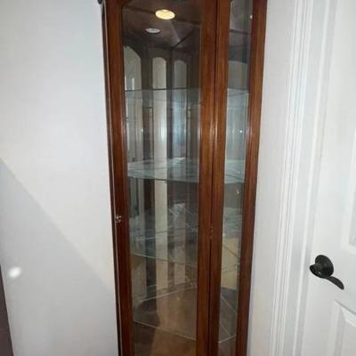 HKF391 Wood Corner Display Case