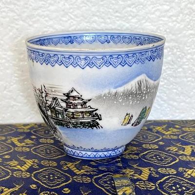HKF318- Vintage Chinese “Eggshell” Porcelain Teacup 