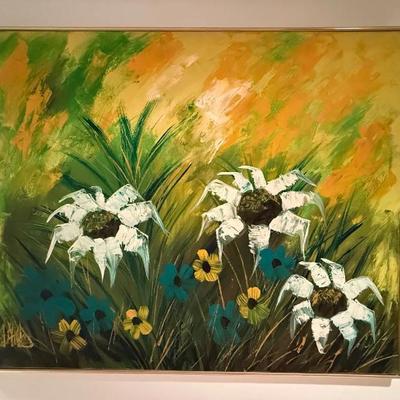 HKF030 Large Lee Reynolds Abstract Floral Painting
