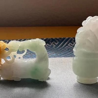 HKF291 Two Jade Sculptures 