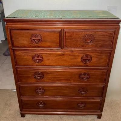 HKF054 Rosewood Dresser with Silk Topper
