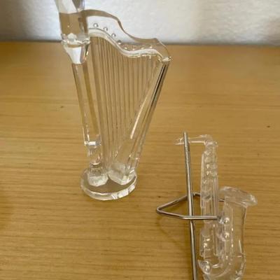 HKF330 - Swarovski Crystal Collectibles - "Saxophone" & " Harp"