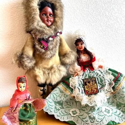 HKF198- Vintage Alaskan, Belgium, & Turkish Dolls 