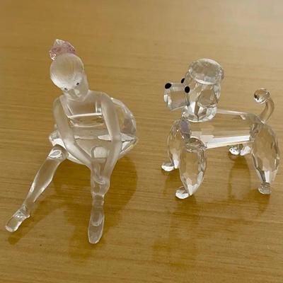 HKF237 - Swarovski Crystal Collectibles - “Poodle” & “Young Ballerina”