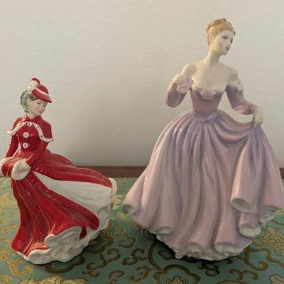 HKF028- Royal Doulton Figurines “Christmas Celebration” and “The Message of Love”
