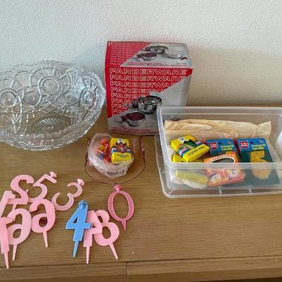 HKF218 - Fun Bundle! Party Candles, Serving Bowl, Farberware