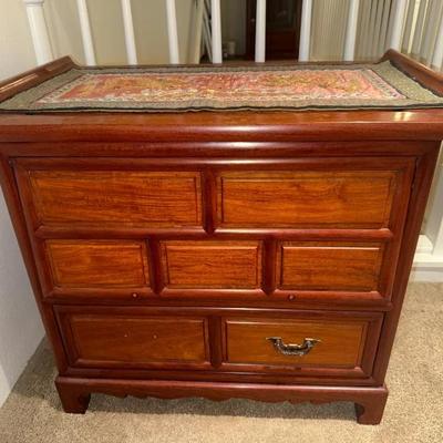 HKF396 Wood Cabinet with Silk Topper