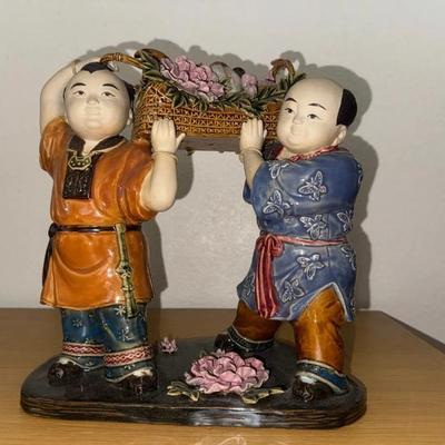 HKF099 - Flower boy statue from Hong Kong 