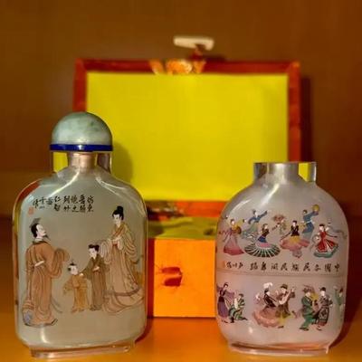 HKF063 Two Chinese Reverse-Painted Snuff Bottles