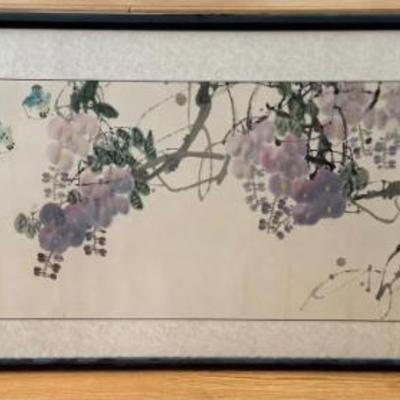 HKF016 - Chinese Ink Wash painting of Birds and Flowers 