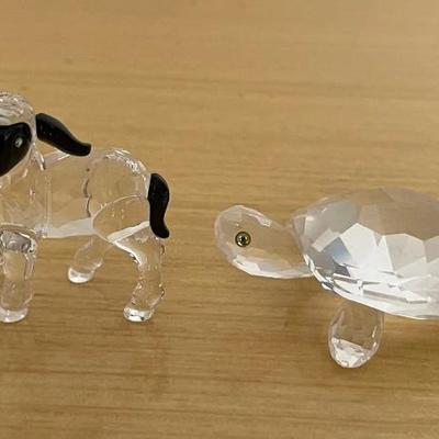 HKF225 - Swarovski Crystal Collectibles - “Little Blackened Lamb” & “Tortoise”