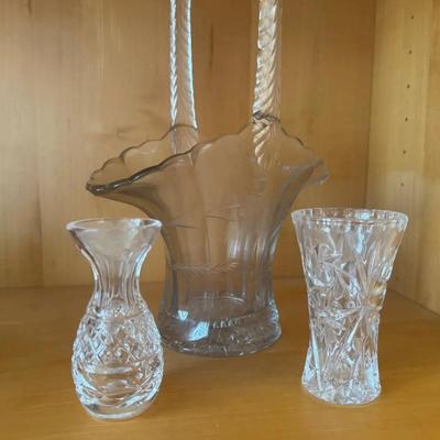 HKF281 Set of Lead Crystal vases 