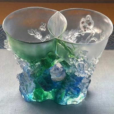 HKF283 Tittot Glass Sculpture “A Joyous Encounter”