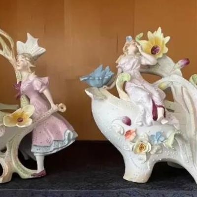 HKF073 - Two Lovely Rococo-Style Basket & Planter 