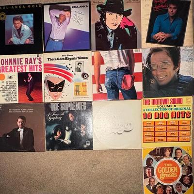 HKF055 Assortment Of Vinyl Records Featuring Paul Anka 