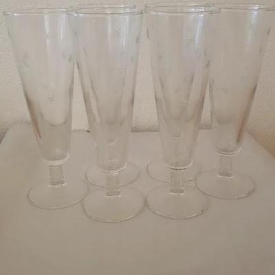 HKF196- Set Of 6 Stardust Pilsner Glasses