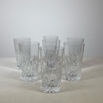 (7pc) Galway Irish Crystal Highballs | Irish crystal highball glasses marked "Galway" on the bottom Dimensions: h. 5.5 x dia. 3...