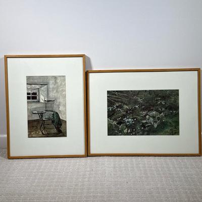 (2pc) Andrew Wyeth Framed Prints
