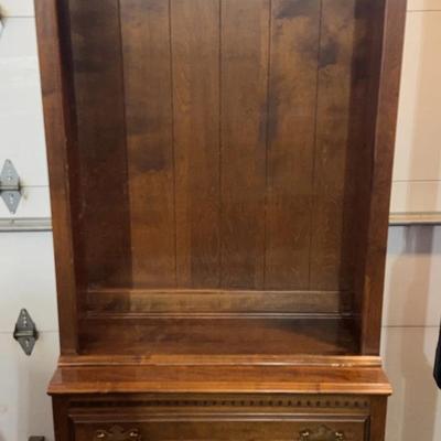 Ethan Allen Storage Cabinet with Bookshelf Upper #1