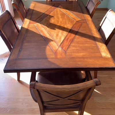 Extension Leaf Dining Table + 6 Chairs 