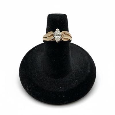 14kt Yellow Gold & 1/2 Carat Diamond Ring