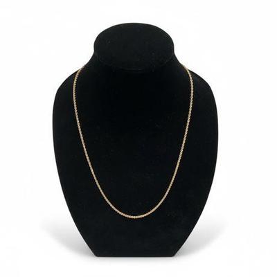 14kt Gold Rope Chain Necklace