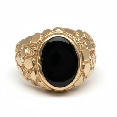 Mens 14kt Gold with Onyx Ring