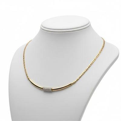 14kt Gold With Diamond Necklace