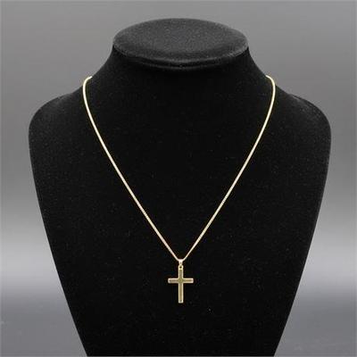14kt Cross on Chain Necklace