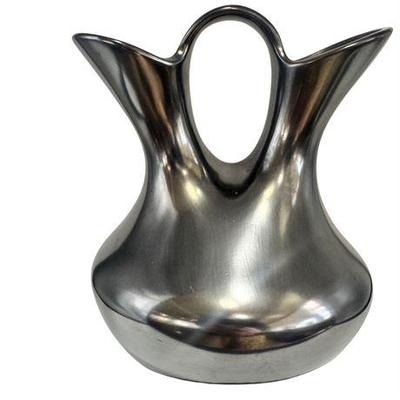 Martin Olivas Quintana Black Wedding Vase with Highly Polished Finish