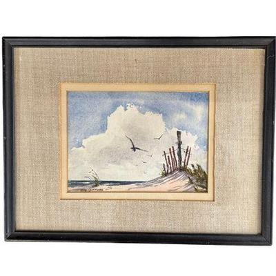 Edward Gifford Watercolor - Untitled (lakseside)