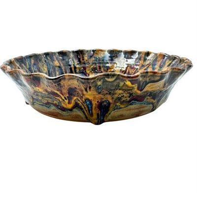 Drip Glazed Center Piece Bowl