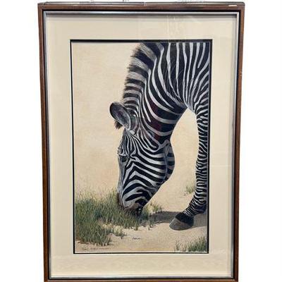 Bruce Summerfields Grants Zebra Artist Signed Lithograph #1/50