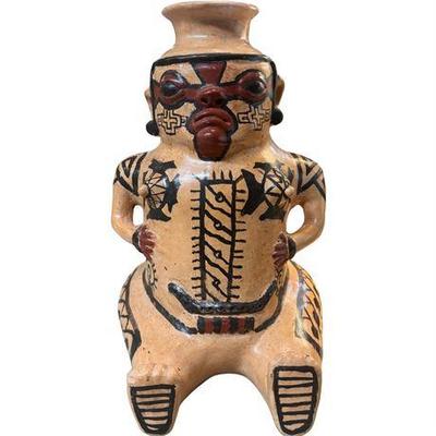 Pre Columbian Style Ceramic Shaman Anthropomorphic Figure