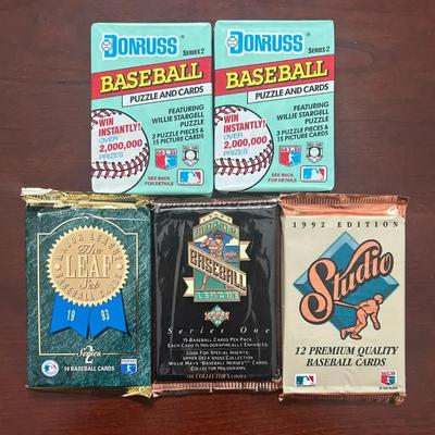 Donruss, Stadium Club, Upper Deck Unopened/Sealed Baseball Packs